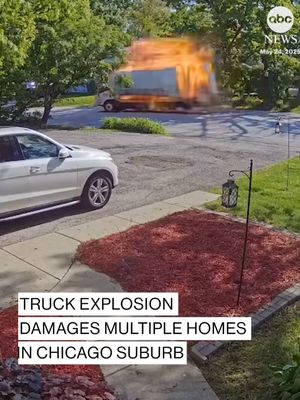 Home security camera footage captured the moment a truck exploded, damaging multiple homes in suburb