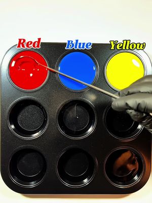 Create 3 colors ❤️+💙+💛 to get amazing colors #colormix #asmrart #colormixing #asrm #coloring #colors #asmrvideo #satisfyingvideo