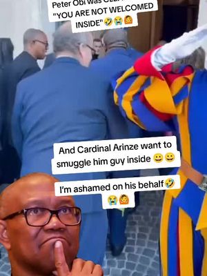 ⁣Peter Obi was CLEARLY told "YOU ARE NOT WELCOMED INSIDE" And Cardinal Arinze want to smugg