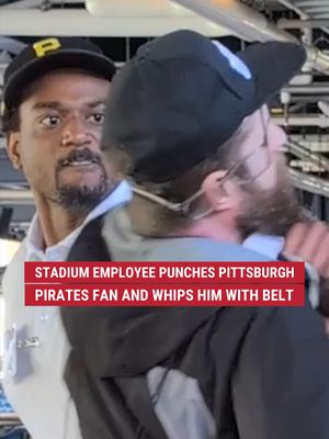 A Pittsburgh Pirates stadium usher has been suspended after being seen using his belt to whip a fan 
